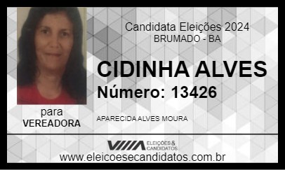 Candidato CIDINHA ALVES 2024 - BRUMADO - Eleições