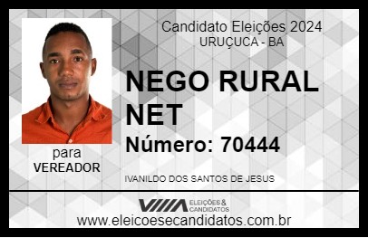 Candidato NEGO RURAL NET 2024 - URUÇUCA - Eleições