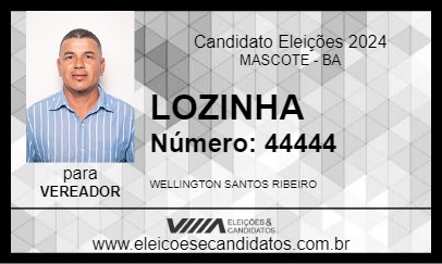 Candidato LOZINHA 2024 - MASCOTE - Eleições