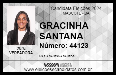 Candidato GRACINHA SANTANA 2024 - MASCOTE - Eleições