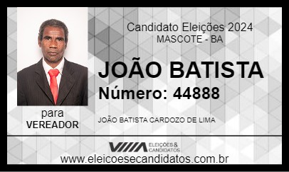 Candidato JOÃO BATISTA 2024 - MASCOTE - Eleições