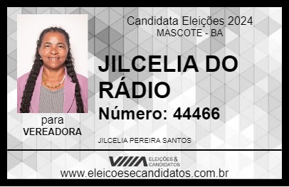 Candidato JILCELIA DO RÁDIO 2024 - MASCOTE - Eleições