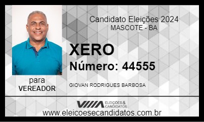 Candidato XERO  2024 - MASCOTE - Eleições