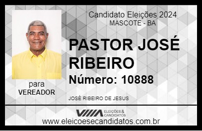 Candidato PASTOR JOSÉ RIBEIRO 2024 - MASCOTE - Eleições