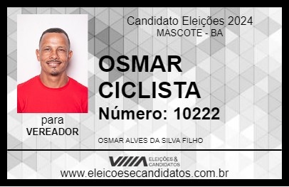 Candidato OSMAR CICLISTA 2024 - MASCOTE - Eleições