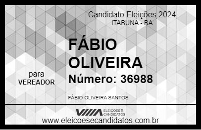 Candidato FÁBIO OLIVEIRA 2024 - ITABUNA - Eleições