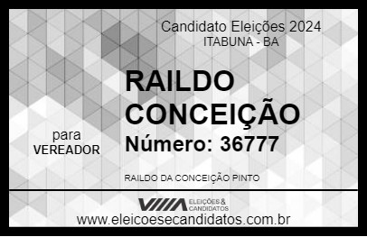 Candidato RAILDO CONCEIÇÃO 2024 - ITABUNA - Eleições