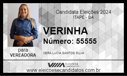 Candidato VERINHA 2024 - ITAPÉ - Eleições