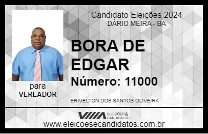 Candidato BORA DE EDGAR 2024 - DÁRIO MEIRA - Eleições