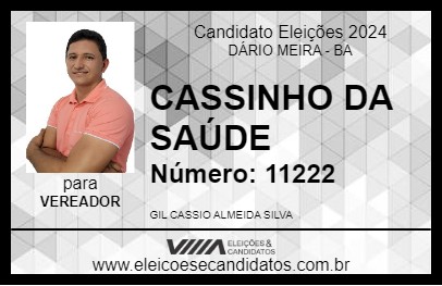 Candidato CASSINHO DA SAÚDE 2024 - DÁRIO MEIRA - Eleições