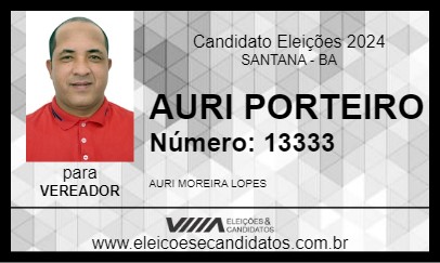 Candidato AURI PORTEIRO 2024 - SANTANA - Eleições