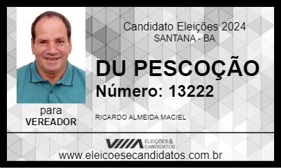 Candidato DU PESCOÇÃO 2024 - SANTANA - Eleições