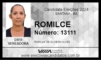 Candidato ROMILCE 2024 - SANTANA - Eleições