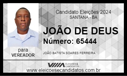 Candidato JOÃO DE DEUS 2024 - SANTANA - Eleições