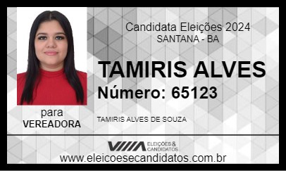 Candidato TAMIRIS ALVES 2024 - SANTANA - Eleições