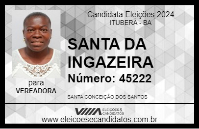 Candidato SANTA DA INGAZEIRA 2024 - ITUBERÁ - Eleições