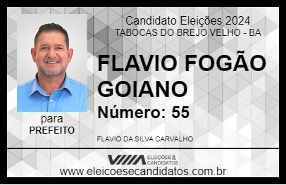 Candidato FLAVIO FOGÃO GOIANO 2024 - TABOCAS DO BREJO VELHO - Eleições