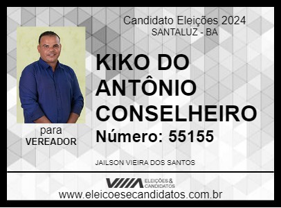 Candidato KIKO DO ANTÔNIO CONSELHEIRO 2024 - SANTALUZ - Eleições