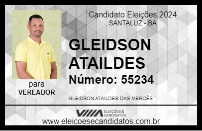 Candidato GLEIDSON ATAILDES 2024 - SANTALUZ - Eleições