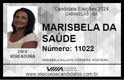 Candidato MARISBELA DA SAÚDE 2024 - CARAVELAS - Eleições