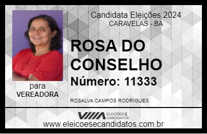 Candidato ROSA DO CONSELHO 2024 - CARAVELAS - Eleições