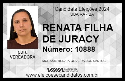 Candidato RENATA FILHA DE JURACY 2024 - UBAÍRA - Eleições