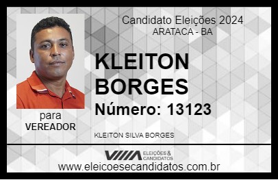 Candidato KLEITON BORGES 2024 - ARATACA - Eleições