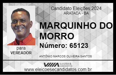 Candidato MARQUINHO DO MORRO 2024 - ARATACA - Eleições