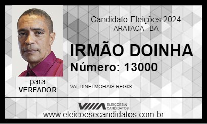 Candidato IRMÃO DOINHA 2024 - ARATACA - Eleições