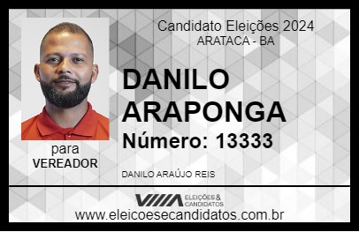 Candidato DANILO ARAPONGA 2024 - ARATACA - Eleições