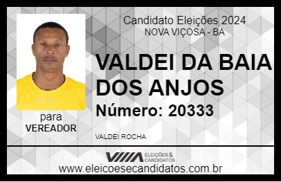 Candidato VALDEI DA BAIA DOS ANJOS 2024 - NOVA VIÇOSA - Eleições