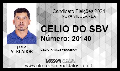 Candidato CELIO DO SBV 2024 - NOVA VIÇOSA - Eleições