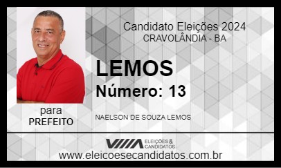 Candidato LEMOS 2024 - CRAVOLÂNDIA - Eleições