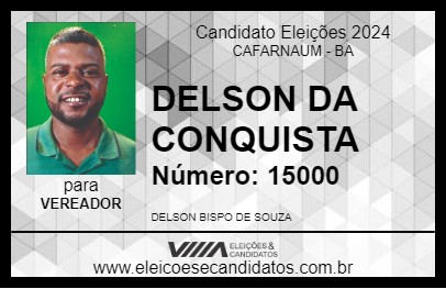 Candidato DELSON DA CONQUISTA 2024 - CAFARNAUM - Eleições