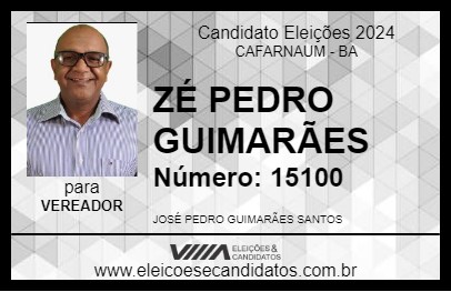 Candidato ZÉ PEDRO GUIMARÃES 2024 - CAFARNAUM - Eleições