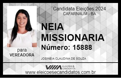 Candidato NEIA MISSIONARIA 2024 - CAFARNAUM - Eleições