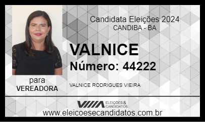 Candidato VALNICE 2024 - CANDIBA - Eleições