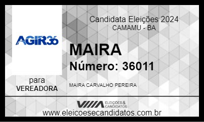 Candidato MAIRA 2024 - CAMAMU - Eleições