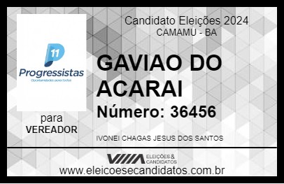 Candidato GAVIAO DO ACARAI 2024 - CAMAMU - Eleições