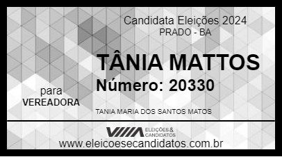 Candidato TÂNIA MATTOS 2024 - PRADO - Eleições