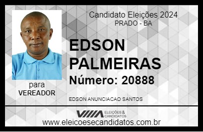 Candidato EDSON PALMEIRAS 2024 - PRADO - Eleições