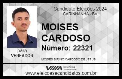 Candidato MOISES CARDOSO 2024 - CARINHANHA - Eleições