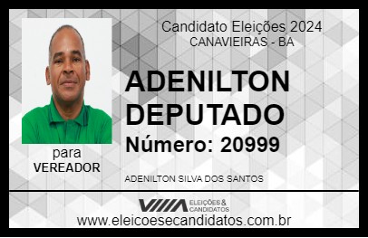 Candidato ADENILTON DEPUTADO 2024 - CANAVIEIRAS - Eleições