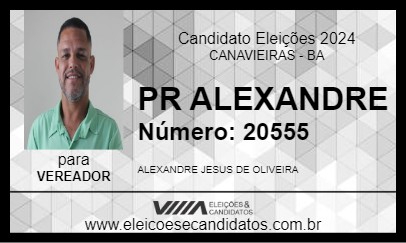 Candidato PR ALEXANDRE 2024 - CANAVIEIRAS - Eleições