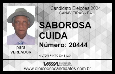 Candidato SABOROSA CUIDA 2024 - CANAVIEIRAS - Eleições