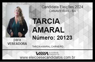 Candidato TARCIA AMARAL 2024 - CANAVIEIRAS - Eleições