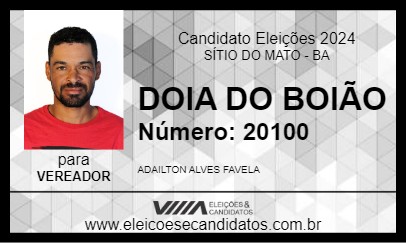 Candidato DOIA DO BOIÃO 2024 - SÍTIO DO MATO - Eleições