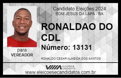 Candidato RONALDAO DO CDL 2024 - BOM JESUS DA LAPA - Eleições