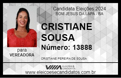 Candidato CRISTIANE SOUSA 2024 - BOM JESUS DA LAPA - Eleições