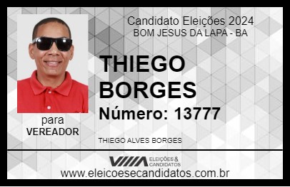 Candidato THIEGO BORGES 2024 - BOM JESUS DA LAPA - Eleições